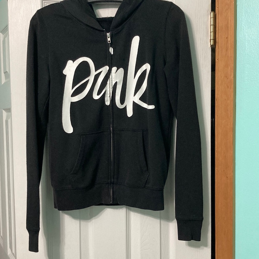 FINAL SALE❗️Victorias Secret PINK - Black Jacket Hoodie ✨